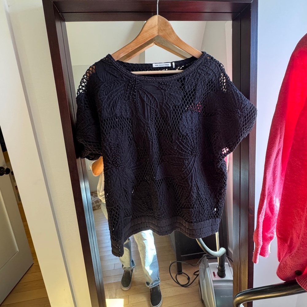 Isabel Marant M Black Crochet top